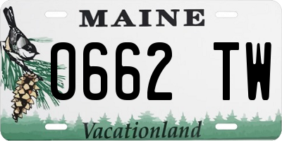 ME license plate 0662TW