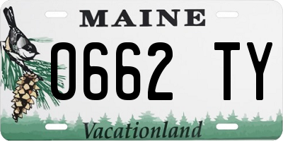 ME license plate 0662TY