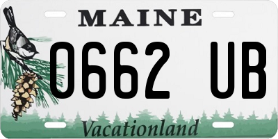 ME license plate 0662UB