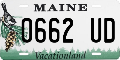 ME license plate 0662UD