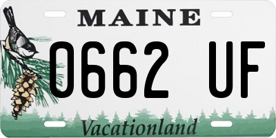 ME license plate 0662UF