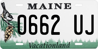 ME license plate 0662UJ