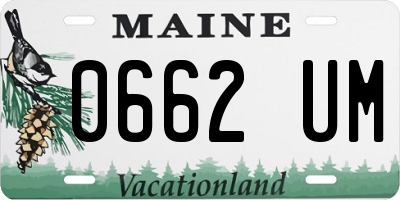 ME license plate 0662UM
