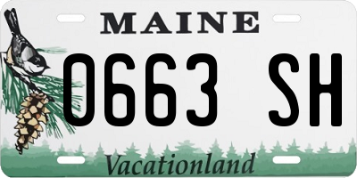 ME license plate 0663SH
