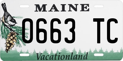 ME license plate 0663TC