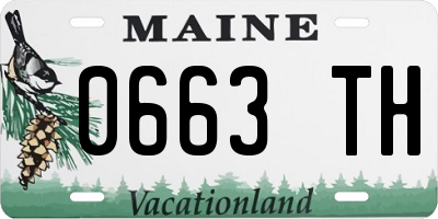 ME license plate 0663TH