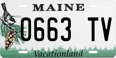 ME license plate 0663TV