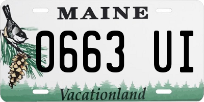 ME license plate 0663UI