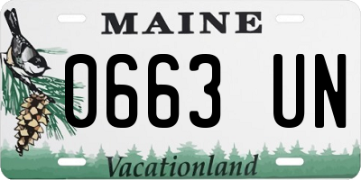 ME license plate 0663UN