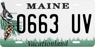 ME license plate 0663UV