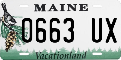 ME license plate 0663UX