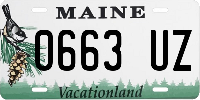 ME license plate 0663UZ