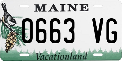 ME license plate 0663VG