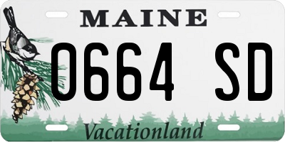 ME license plate 0664SD