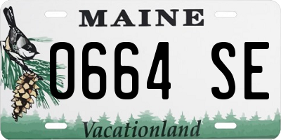 ME license plate 0664SE