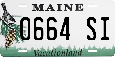 ME license plate 0664SI
