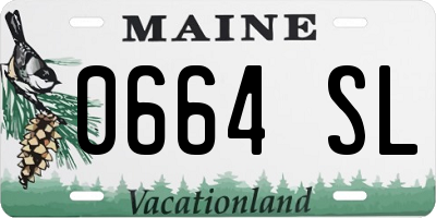 ME license plate 0664SL