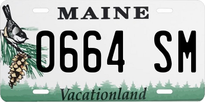 ME license plate 0664SM