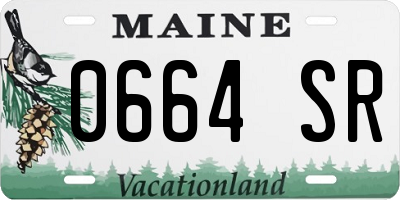 ME license plate 0664SR