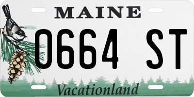 ME license plate 0664ST