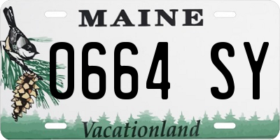 ME license plate 0664SY
