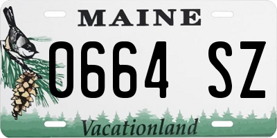 ME license plate 0664SZ