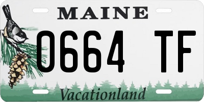 ME license plate 0664TF