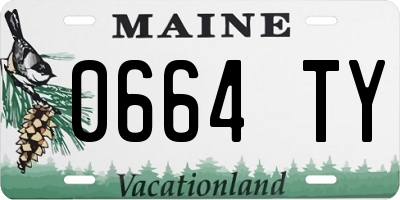 ME license plate 0664TY