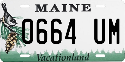 ME license plate 0664UM