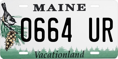 ME license plate 0664UR