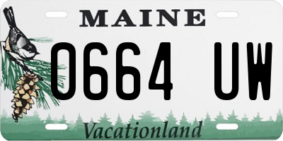 ME license plate 0664UW
