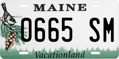 ME license plate 0665SM