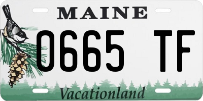 ME license plate 0665TF