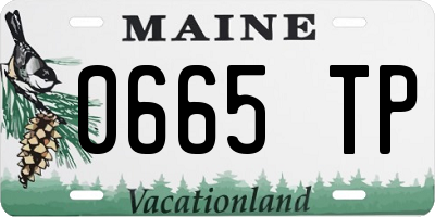 ME license plate 0665TP