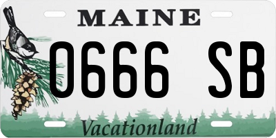 ME license plate 0666SB