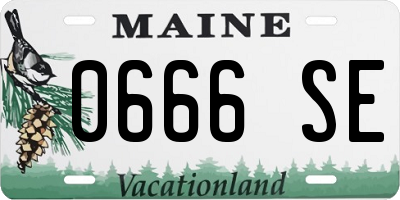 ME license plate 0666SE