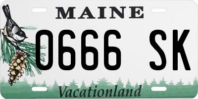 ME license plate 0666SK