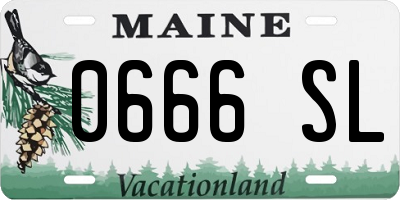 ME license plate 0666SL