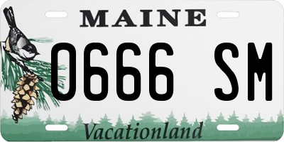 ME license plate 0666SM