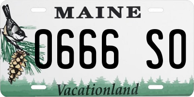 ME license plate 0666SO