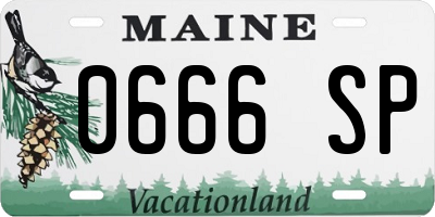 ME license plate 0666SP