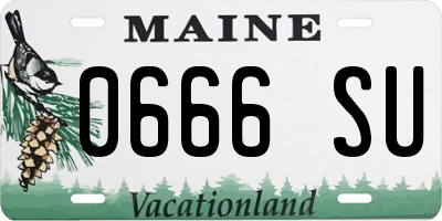 ME license plate 0666SU
