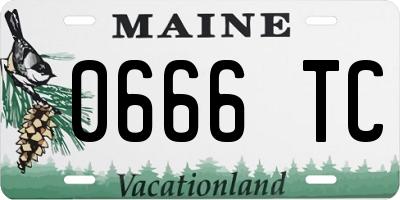 ME license plate 0666TC