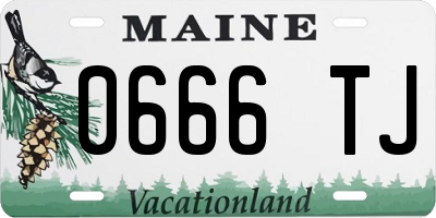ME license plate 0666TJ