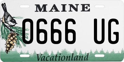 ME license plate 0666UG