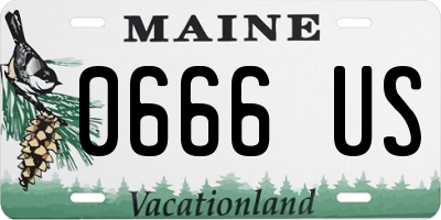 ME license plate 0666US