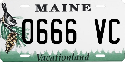ME license plate 0666VC