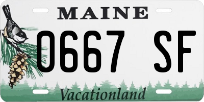 ME license plate 0667SF