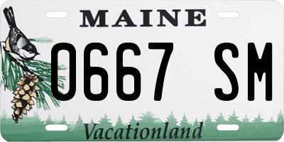 ME license plate 0667SM