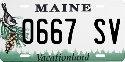 ME license plate 0667SV